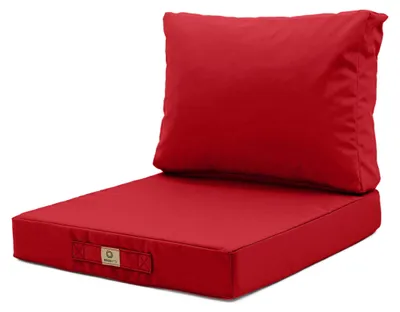 Image de Coussin pour salon de jardin déhoussable 60x60cm Rouge