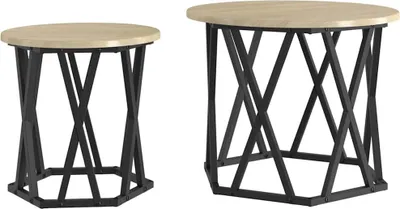 Produktbild von vidaXL Beistelltisch 2 stk. Sonoma-Eiche 50 x 50 x 40 cm