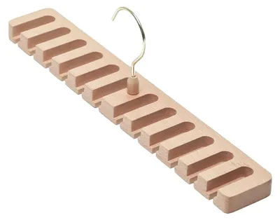 Gürtelhalter aus Holz, 12 Schlitze, platzsparend