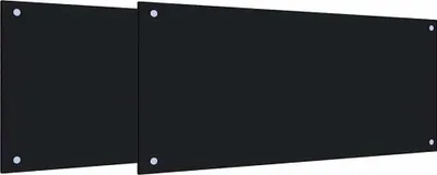 Zdjęcie produktu dla vidaXL Panel kuchenny 2 szt. czarny 90 x 40 cm Szkło hartowane