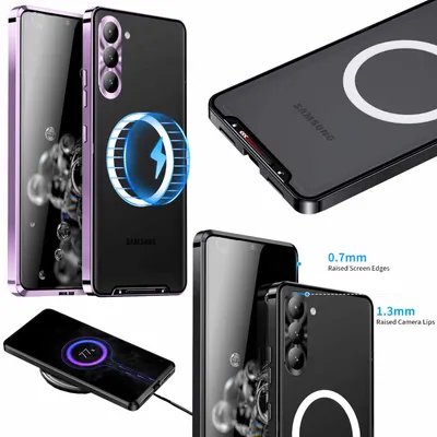 Obrázok produktu pre Pre mobilný telefón Samsung Galaxy S23 Magnetic Magsafe Metal Design Purple Cover Case Cover