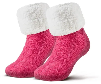 Immagine prodotto di Calzini pantofola antiscivolo - Suola ABS - Calzini invernali caldi - Da donna