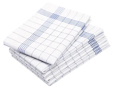 Produktbild von 5er Pack Geschirrtücher, 50x70 cm, 50% Baumwolle,, 50% Leinen, blau weiß