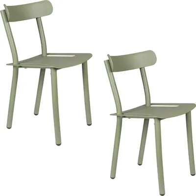 Produktbild von Zuiver Friday Gartensessel Grün - 2 er Set