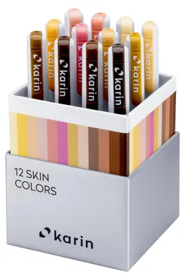 Produktbild von Karin Brushpen Set Realbrush PRO 12 Stück Skin Colours Aquarellmarker
