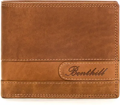 Produktbild von Benthill Geldbörse Herren Leder | Geldbeutel mit RFID-Schutz | Portemonnaie aus hochwertigem Rindsleder | Männer Brieftasche inkl. Geschenkbox