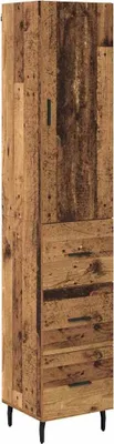 Obrázok produktu pre Highboard Staré drevo 34,5 x 34 x 180 cm Kompozitné drevo