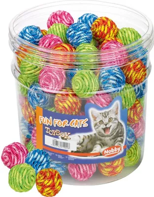 Immagine prodotto di Nobby Toy Box gatto di latta100 pz. 3.pallina da 5 cm confezionata. colorata