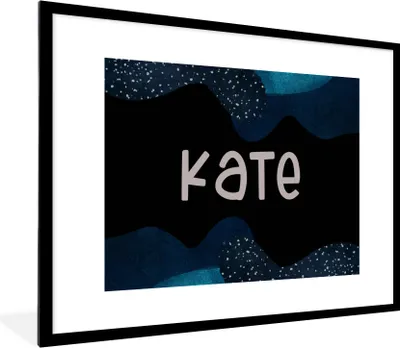 Produktbild von MuchoWow® Gerahmtes Poster Kate - Pastell - Mädchen 80x60 cm - Poster mit Schwarzem Bilderrahmen Wandposter Rahmen Foto Bilder - Schlafzimmer-Dekorationen - Fotoposter