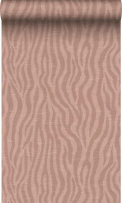 Productafbeelding van Origin Wallcoverings behang linnen-look golven oudroze 50 x 900 cm