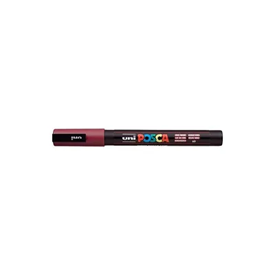 Produktbild von POSCA uni PC-3M, 1 Stück(e), Rot, Schwarz, Rot, Polyester, Polypropylen (PP), 0,9 mm, 1,3 mm