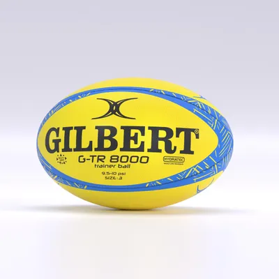 Imagen del producto de Pelota de entrenamiento de rugby Gilbert G-TR8000, talla 4, color fluorescente, para niños