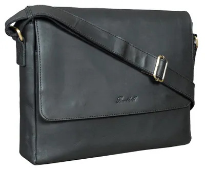 Produktbild von Benthill Messenger Herren Damen Leder | Laptoptasche aus echtem Leder | Schultertasche aus hochwertigem Rindsleder | Vintage Tasche