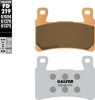 Produktbild von Bremsbeläge Set Galfer 2x FD219G1375 Sinter-Metall SPORT vorne für Harley Davidson CVO Street Glide FXBRS Softail Breakout FXLR Low Rider, Honda CB Bj. 2001 - 2024