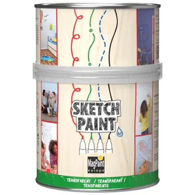 Produktbild von MagPaint SketchPaint Transparent 500 ml glänzend, Whiteboardfarbe für Wand, Tür & Möbel