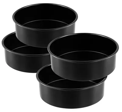 Runde Kuchenformen 20 cm, 4er Set, Kohlenstoffstahl, Antihaft