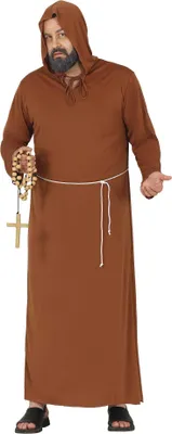 Produktbild von Fiestas Guirca - Mönch-Kostüm für Herren Set FG887 (L) (Braun)