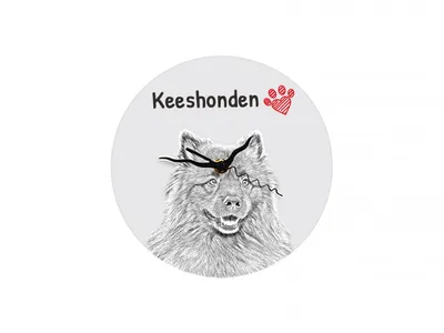 Produktbild von Keeshond Uhr mit einem Foto eines Hundes Art-Dog