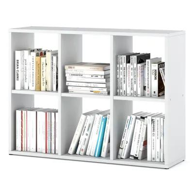 Zdjęcie produktu dla STIV Möbel | Regał 97,5×29×70,4 cm Biały Mat | 6 półek (2×3) | Pionowo lub poziomo