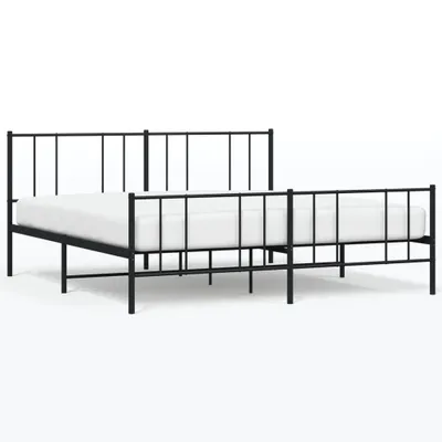 Immagine prodotto di vidaXL Struttura letto con testiera e pediera in metallo nero 200x200 cm