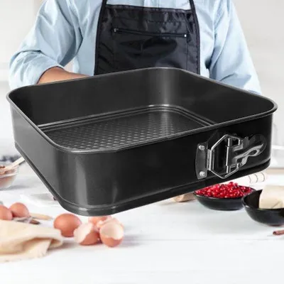 Obrázok produktu pre Štvorcová forma na pečenie – Ø 26 cm – štvorcová – kovová – forma na pečenie – forma na koláče – forma na torty
