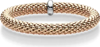 Produktbild von Lotus-Armband Armreif elastisch 8,5mm aus 750 Gold Rotgold stretch flexibel