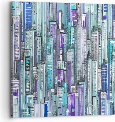 Produktbild von Bild auf Leinwand - Leinwandbild - Abstraktion modern - 70x70cm - Wand Bild - Wanddeko - Wandbilder - Leinwanddruck - Bilder - Kunstdruck - Wanddekoration - Leinwand bilder - Wandkunst - AC70x70-3857