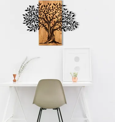 Image de Wallity, Sogut, décoration murale, noir, métal, 72 x 58 cm