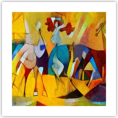 Produktbild von Poster - Poster ohne Rahmen - Abstraktion modern - 40x40 cm - Wand Bild - Wanddeko - Wandbilder - Kunstposter - Wandposter - Bilder - Kunstdruck - Wanddekoration - Wandbild - P2XAC40x40-3455