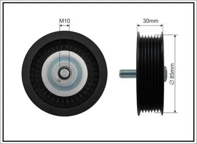 Produktbild von CAFFARO 500335 Umlenkrolle Keilrippenriemen 85mm passend für MERCEDES-BENZ C-Klasse Limousine (W204) C-Klasse T-modell (S204) C-Klasse T-modell (S205)