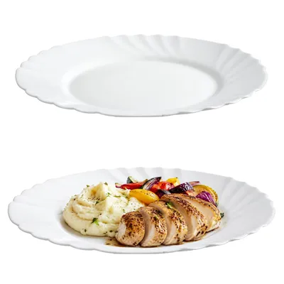 Image de KADAX Assiette plate, verre trempé, 25 cm