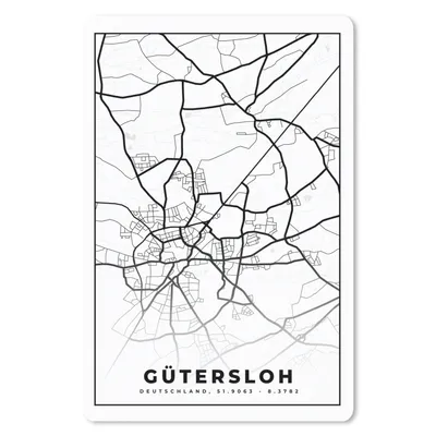 Produktbild von MuchoWow® Mauspad Mousepad Stadtplan - Gütersloh - Karte - Wegbeschreibung 18x27 cm - Mousepads - Maus Mat - Pad - Mausunterlage