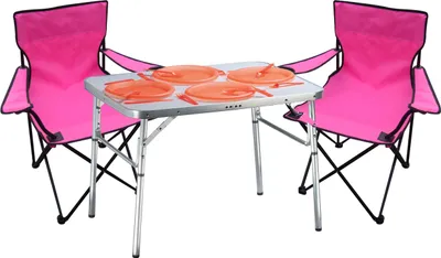 Mojawo 3-teiliges Campingmöbel Set Alu Tragegriff Campingtisch + 2 Anglersessel