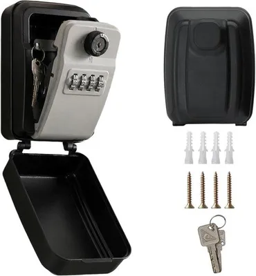 Produktbild von Wandschlüsselschrank, Schlüsselschrank mit 4-stelliger Code und Ersatzschlüssel