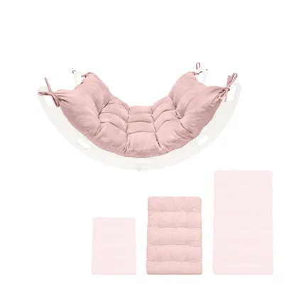 Image de MAMOI Coussin pour arche d’escalade velours, Coussin pour berceau en bois, Tapis pour triangle d’escalade enfants