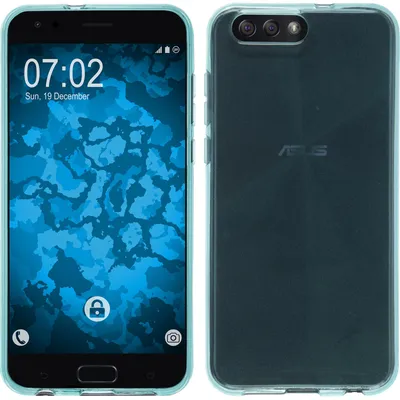 Produktbild von PhoneNatic Case kompatibel mit Asus Zenfone 4 ZE554KL - türkis Silikon Hülle transparent Cover