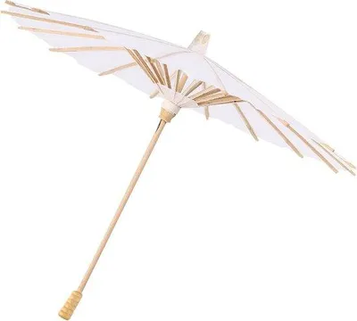 Image de Parapluie de mariage blanc décoratif, 30 cm de diamètre