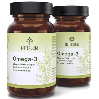 Produktbild von BitterLiebe Omega 3 Kapseln - 2x 60 Kapseln