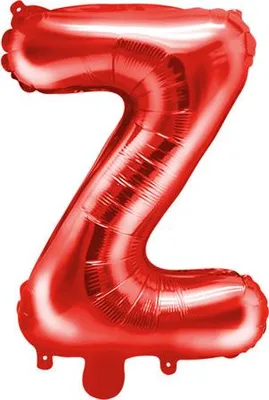 Immagine prodotto di Palloncino in foil lettera "Z", 35 cm, rosso (1 scatola / 50 pezzi)