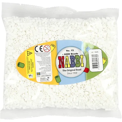 Produktbild von Creativ Company 751151, Weiß, Rohrförmige Perle, 6000 Stück(e)