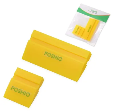Produktbild von Rakelset Folienrakel Vinylrakel - 2-teilig - 10 x 5 x 1,6 cm und 2 x 2 x 0,15 cm - Weiche Gummiklinge - Für Autofolie und Vinyl