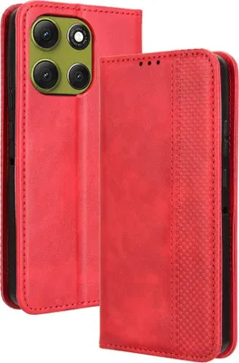 Produktbild von Motorola Moto G86 Hülle - Coverup Vintage Style Klapphülle - Rot