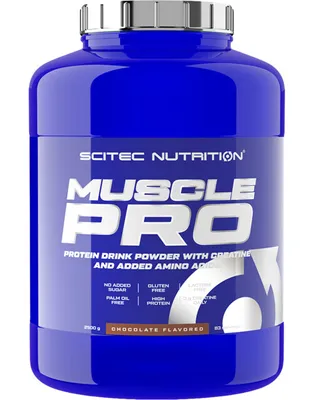 Obrázek produktu pro Scitec Nutrition Muscle Pro 2500 g jahoda-jogurt / Vícesložkové (denní) proteiny / Chutný vícesložkový protein obohacený o kreatin a extra aminokyseliny