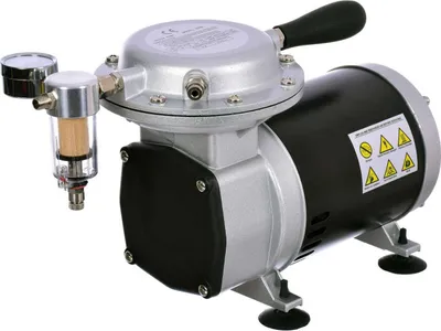 Immagine prodotto di Pompa a membrana 600mHg 135l/min con filtro in ingresso/separatore d'acqua, vacuometro Technic AS29