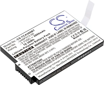 Image de TECHTEK Batterie compatible avec [Xfinity] iControl Technicolor, TCA300COM, pour [Technicolor] TCA300COM remplace U46P313.00
