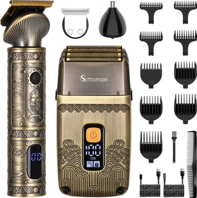 Obrázek produktu pro SURKER Foil Shaver Elektrický holicí strojek pro muže s přesným zastřihovačem Triple Blades Waterproof Bronze
