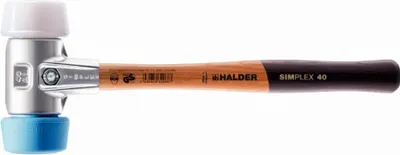 Image de Halder Schonhammer Simplex Longueur 325mm Diamètre tête 50mm 400g bleu - TPE soft / blanc Superp - 3117051