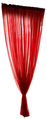 Transparente Vorhänge, 2er-Set, Polyester, rot, 100 x 200 cm, Stangentasche