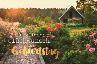 Produktbild von Geburtstag - Glückwunschkarte im Format 11,5 x 17 cm mit Umschlag
