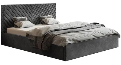 Productafbeelding van Boxspringbed 180x200 cm Loris - Slaapkamerbed met metalen lattenbodem, bedlade - Fluweelstof, donkergrijs
